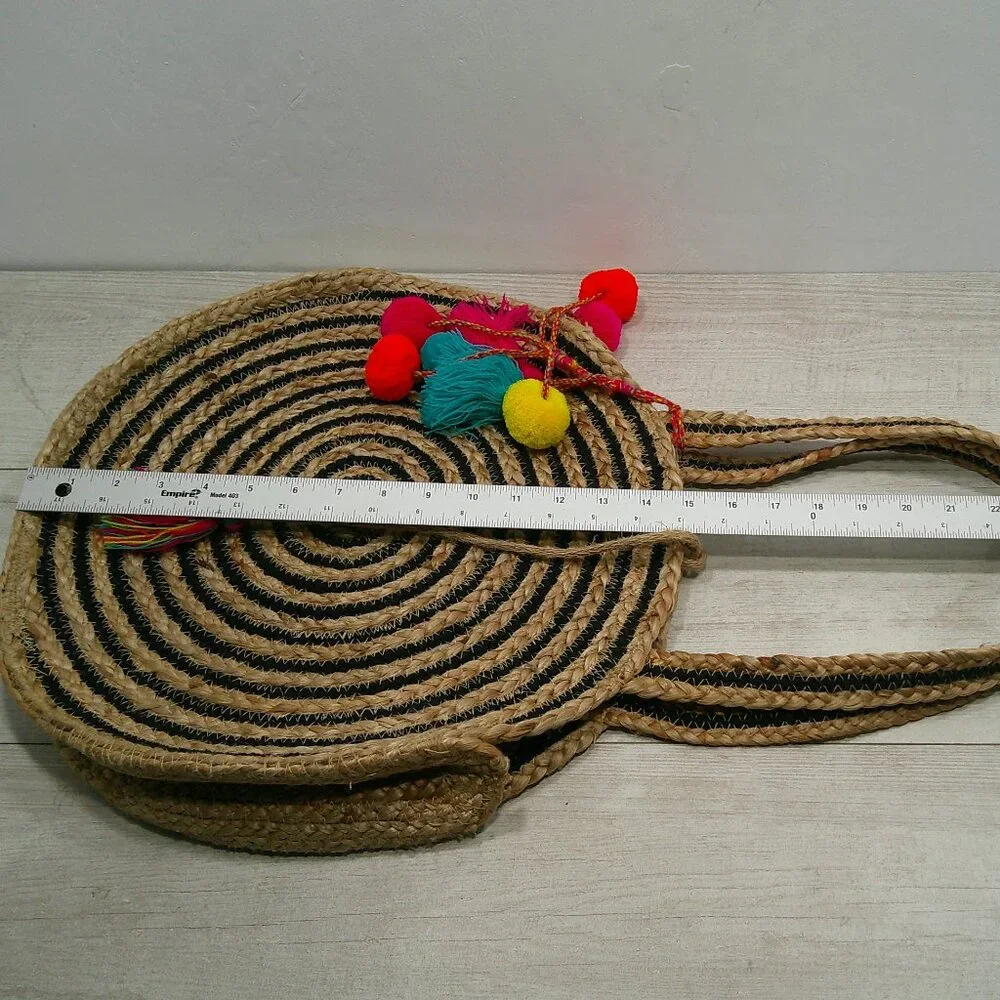 A&B America & Beyond Handcrafted Woven Rope Summer Boho Bohemian Jute Bag| Purse